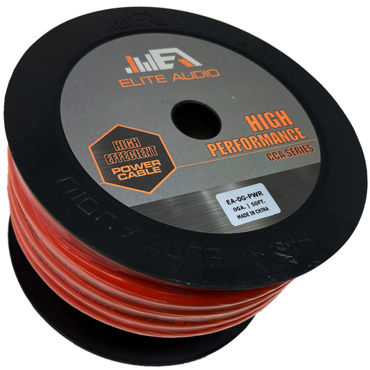 Elite Audio EA-0G-PWR 0GA CCA Power Wire 50ft Roll